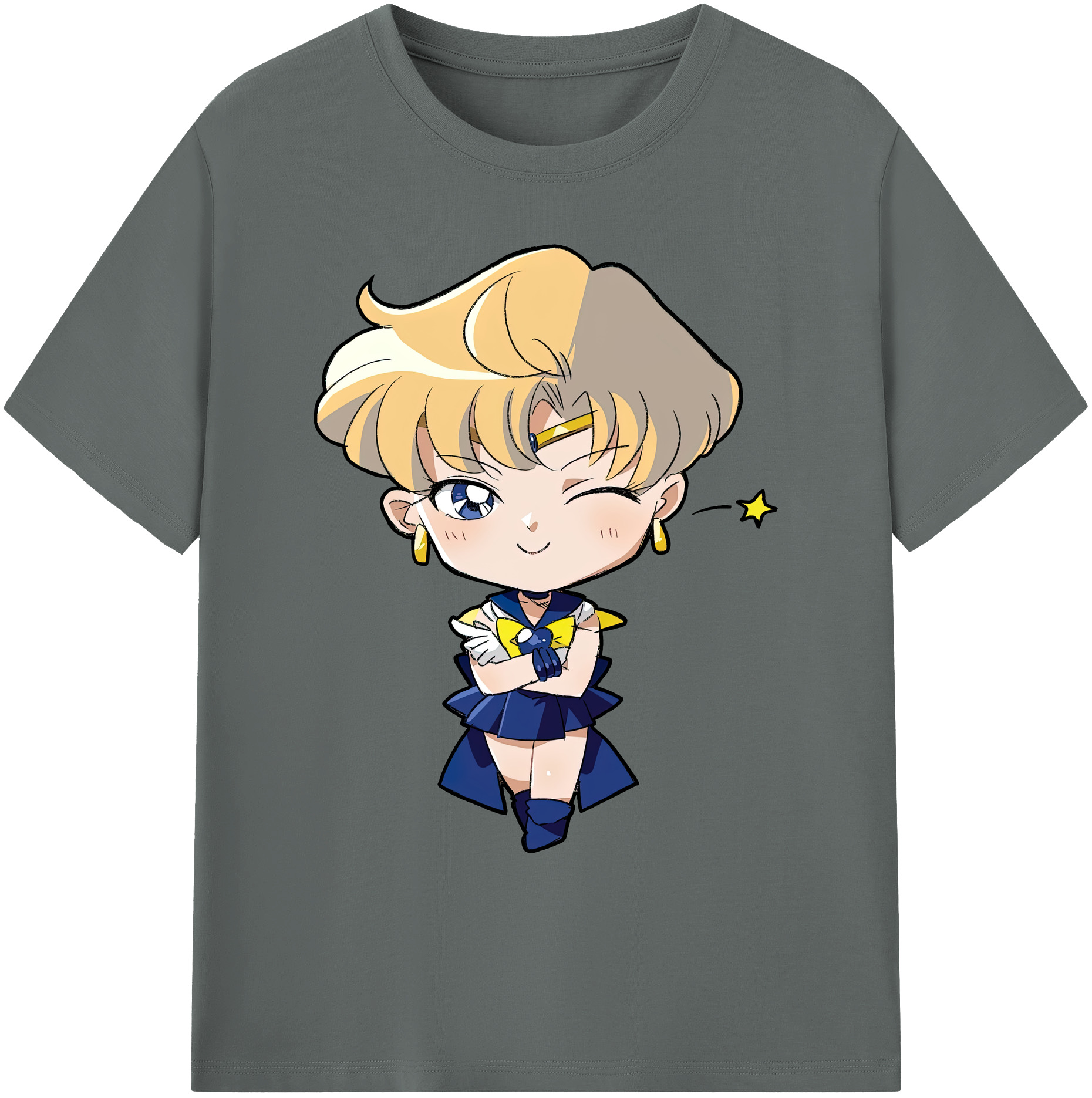 （画像用） 美少女戦士セーラームーン 天王はるか Sailor Moon Tenoh Haruka 綿100％ メンズ半袖Tシャツ｜肌触りやわらか＆通気性